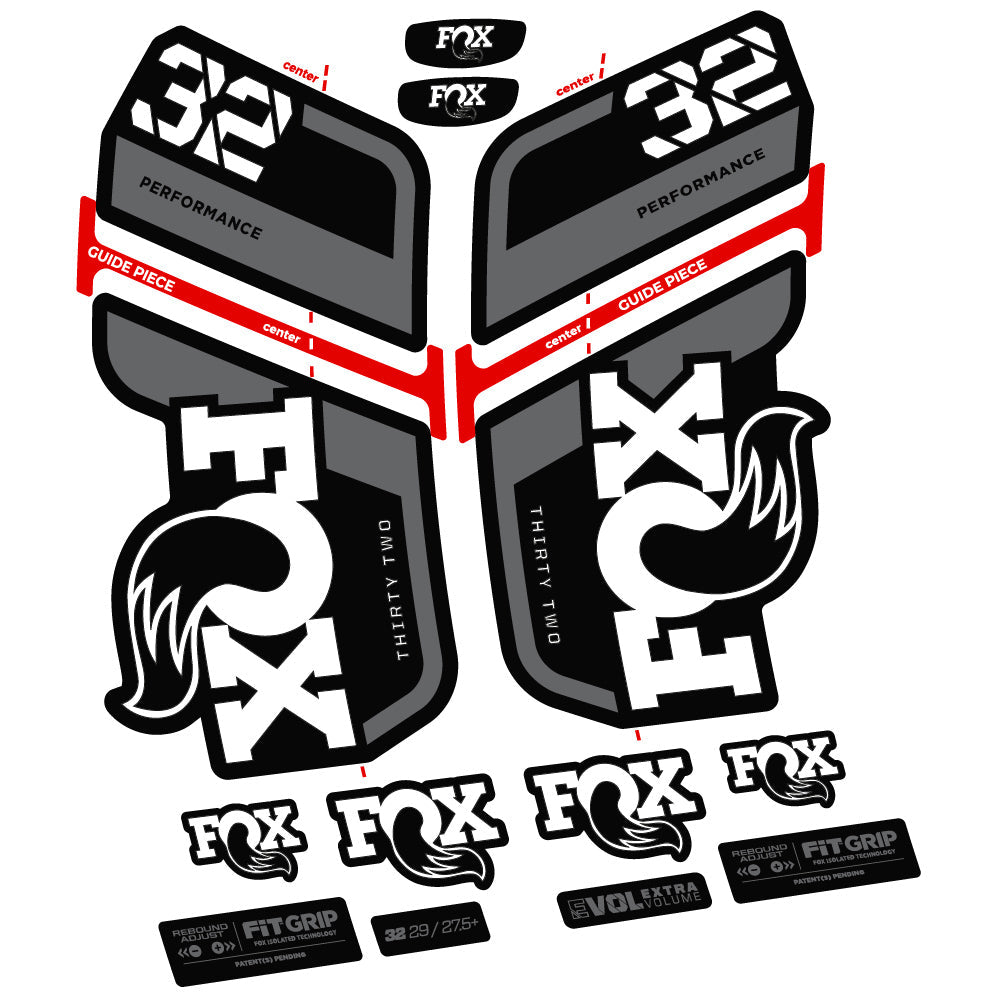 Stickers Fox 32 Performance 2022 VEC compatibles Autocollants fourche VTT