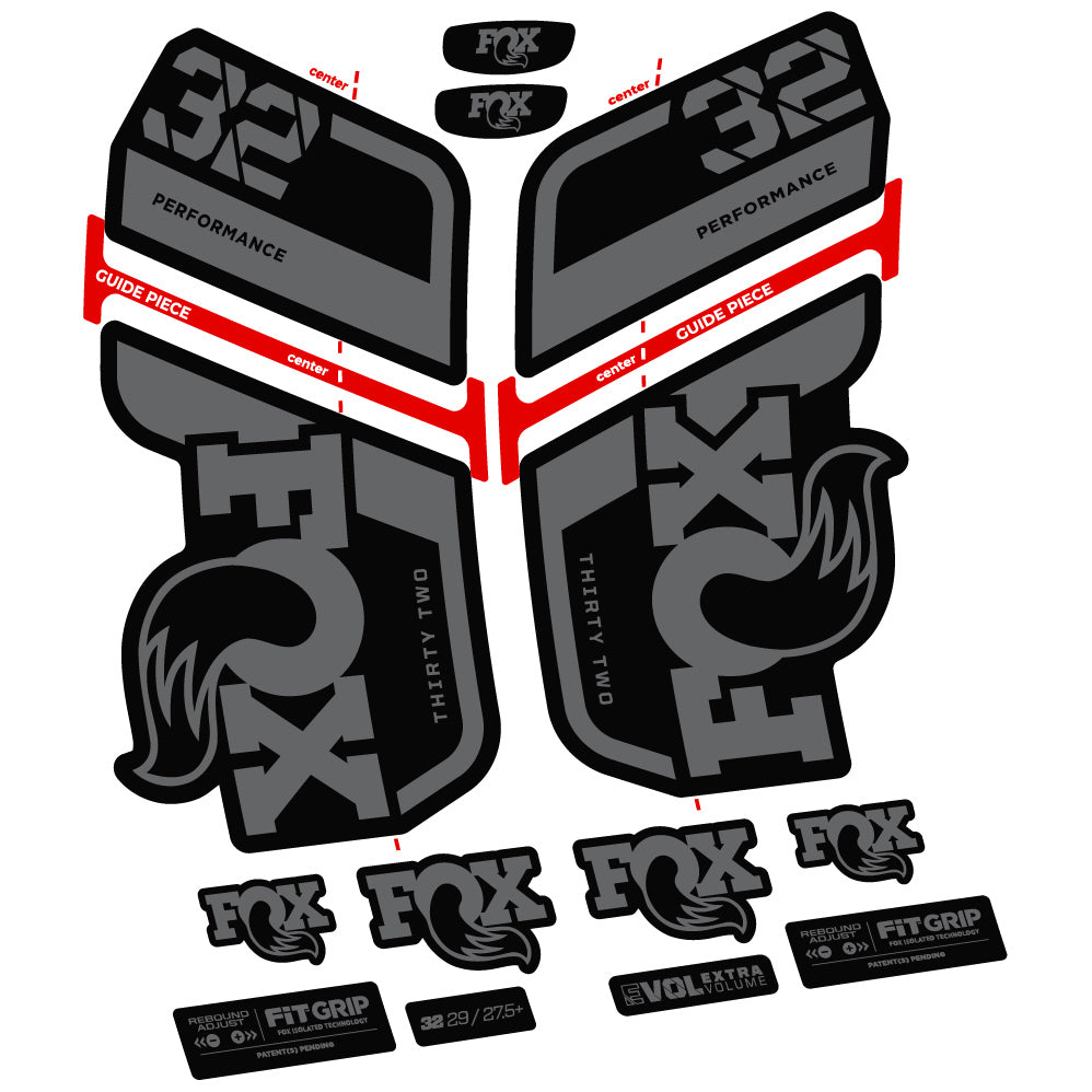 Stickers Fox 32 Performance 2022 VEC compatibles Autocollants fourche VTT