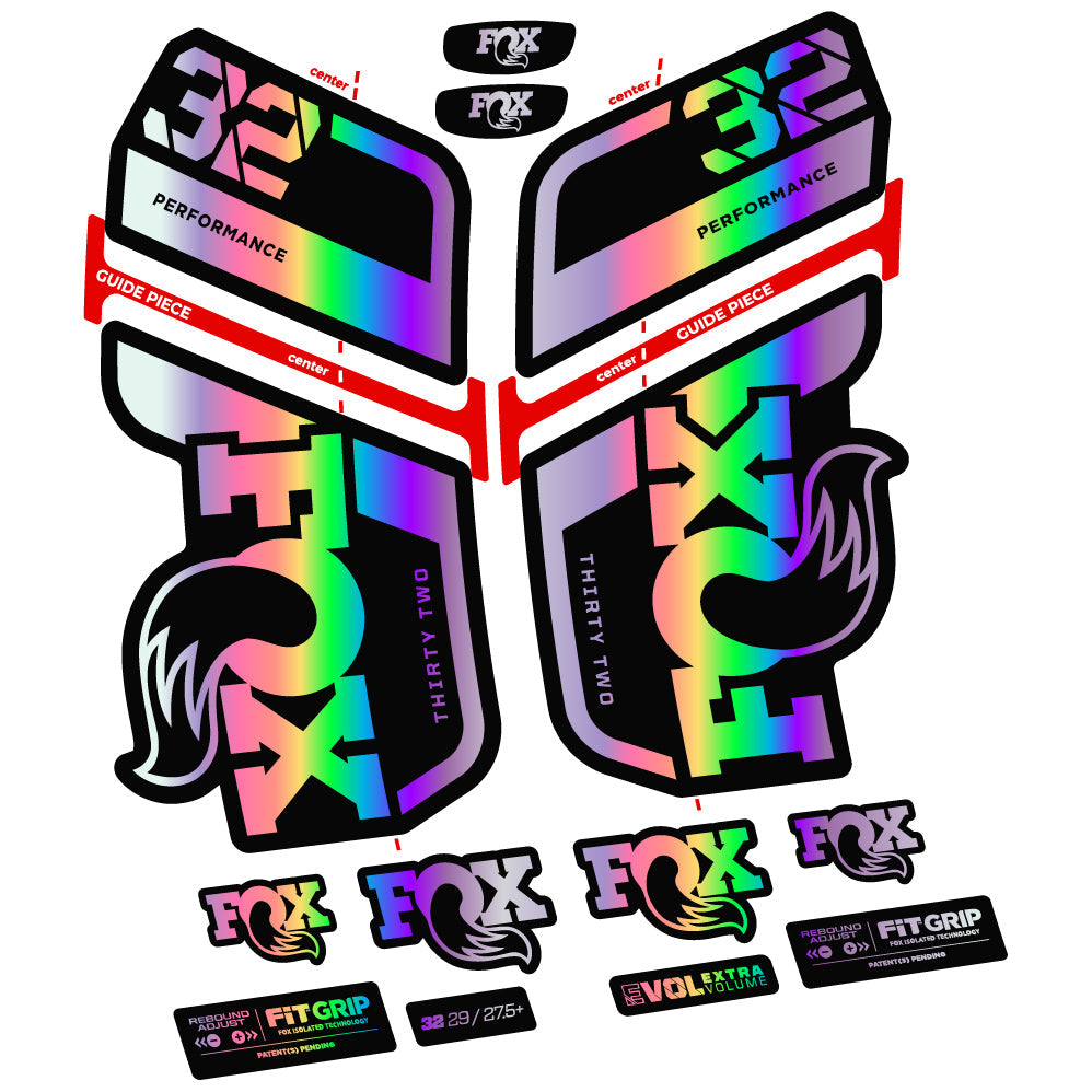 Stickers Fox 32 Performance 2022 VEC compatibles Autocollants fourche VTT