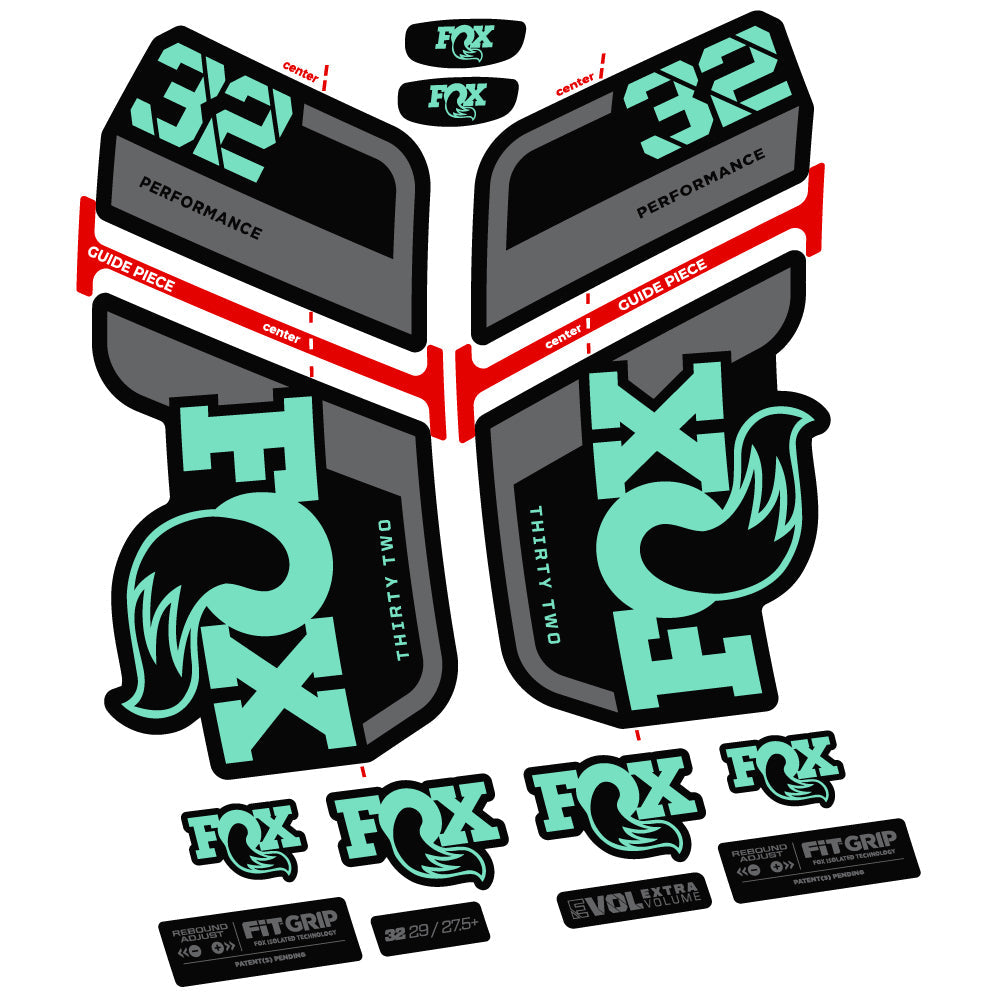 Stickers Fox 32 Performance 2022 VEC compatibles Autocollants fourche VTT