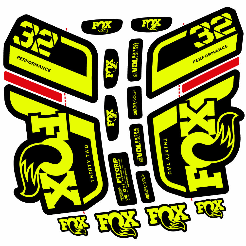 Stickers Fox 32 Performance 2022 compatibles Autocollants fourche 29"
