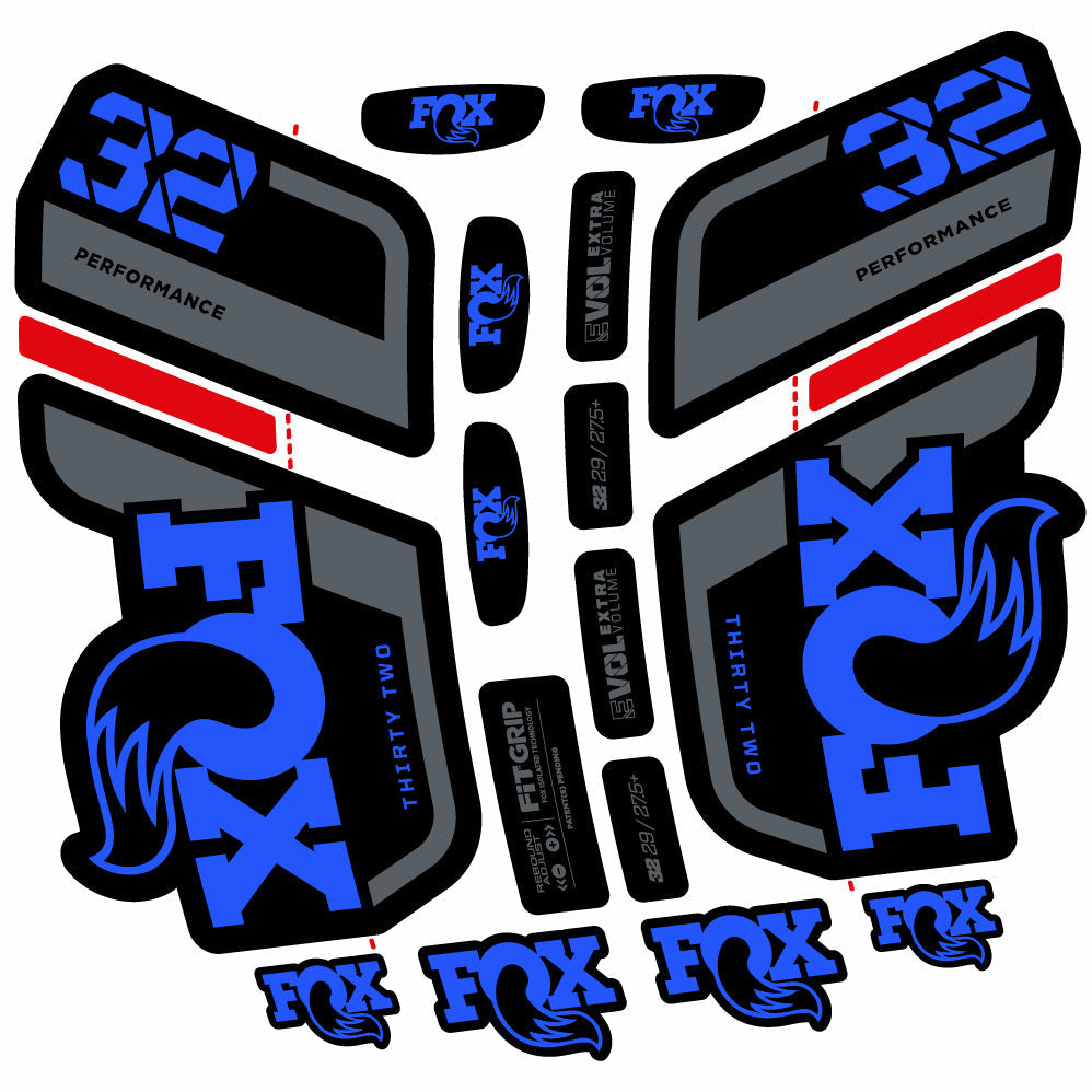 Stickers Fox 32 Performance 2022 compatibles Autocollants fourche 29"