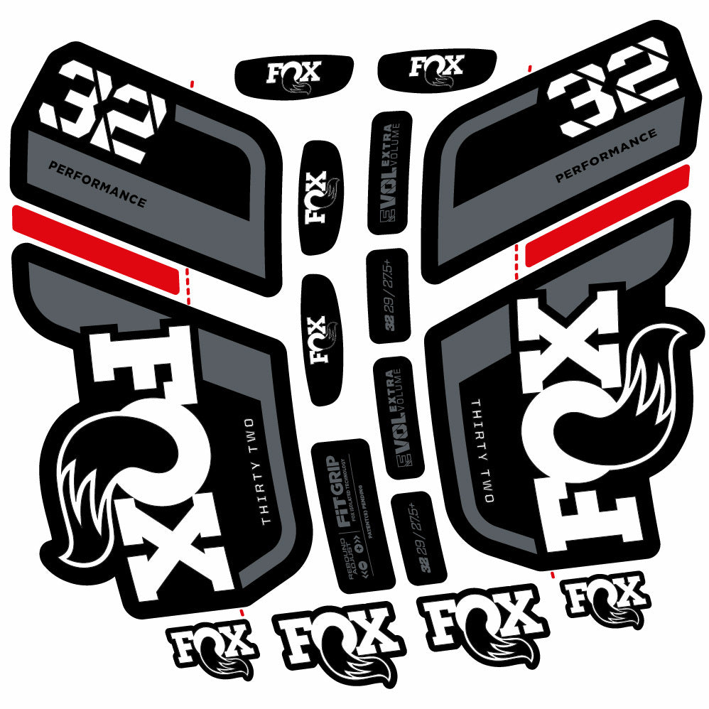 Stickers Fox 32 Performance 2022 compatibles Autocollants fourche 29"