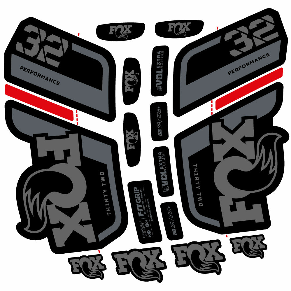 Stickers Fox 32 Performance 2022 compatibles Autocollants fourche 29"