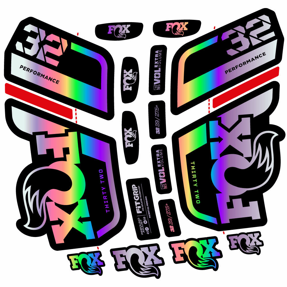 Stickers Fox 32 Performance 2022 compatibles Autocollants fourche 29"