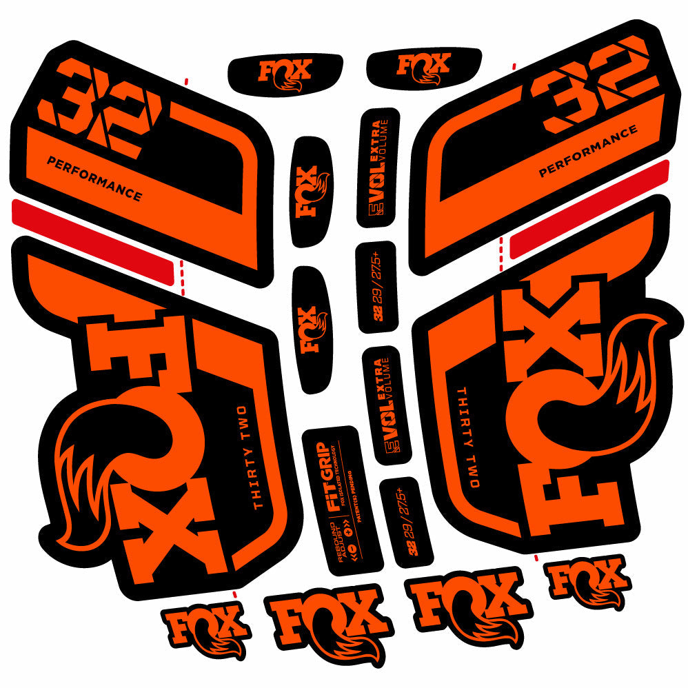 Stickers Fox 32 Performance 2022 compatibles Autocollants fourche 29"