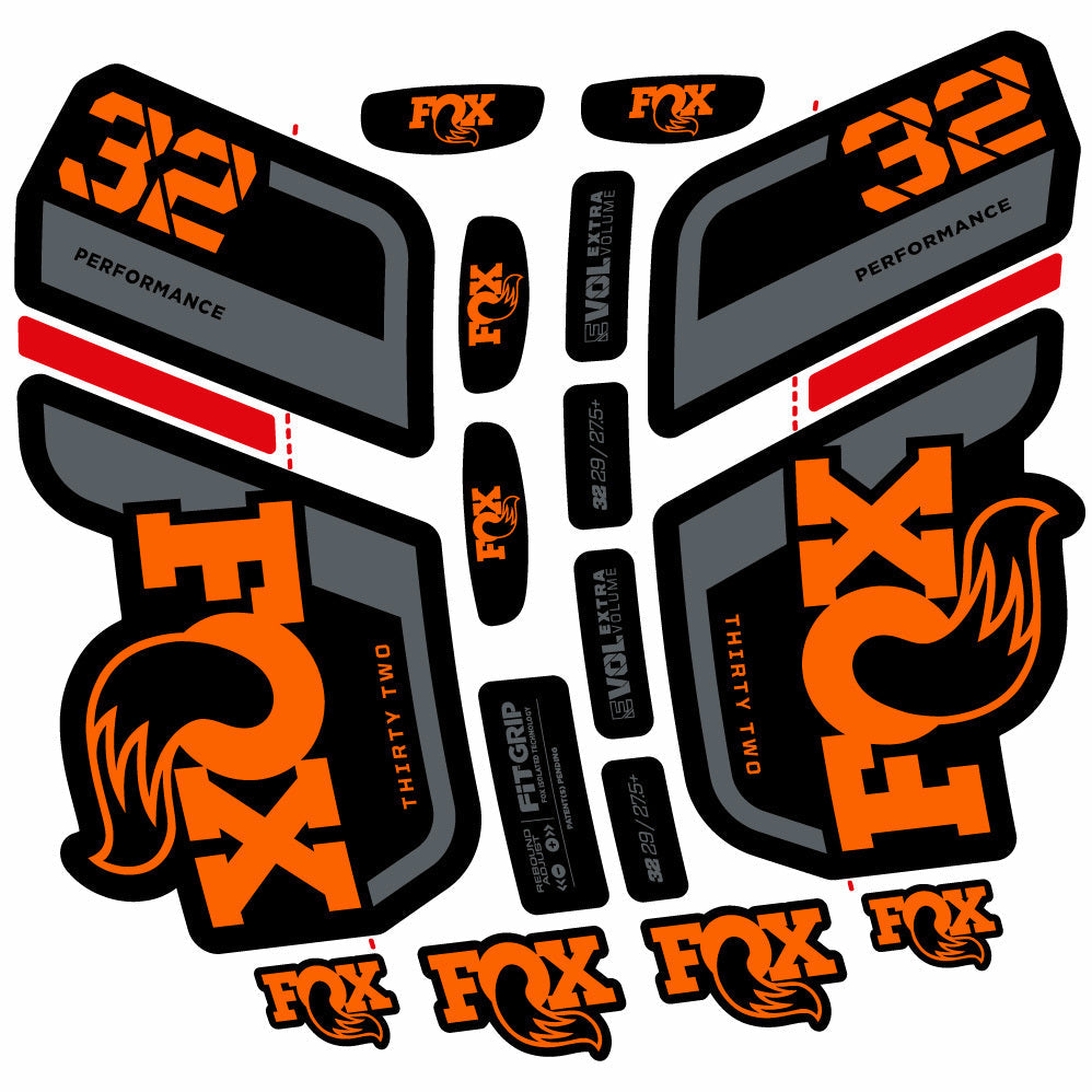 Stickers Fox 32 Performance 2022 compatibles Autocollants fourche 29"
