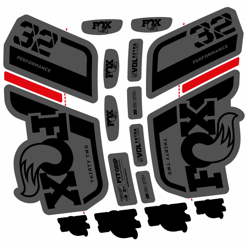 Stickers Fox 32 Performance 2022 compatibles Autocollants fourche 29"