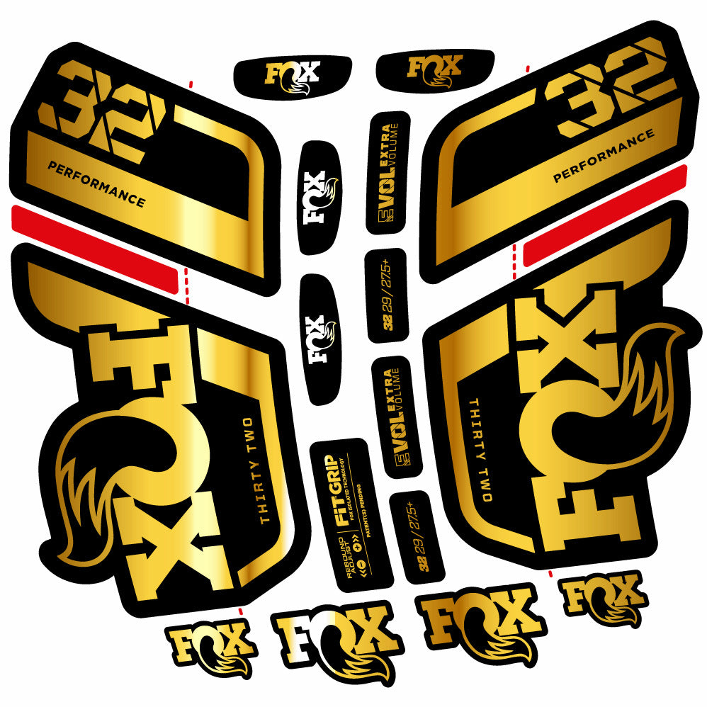 Stickers Fox 32 Performance 2022 compatibles Autocollants fourche 29"