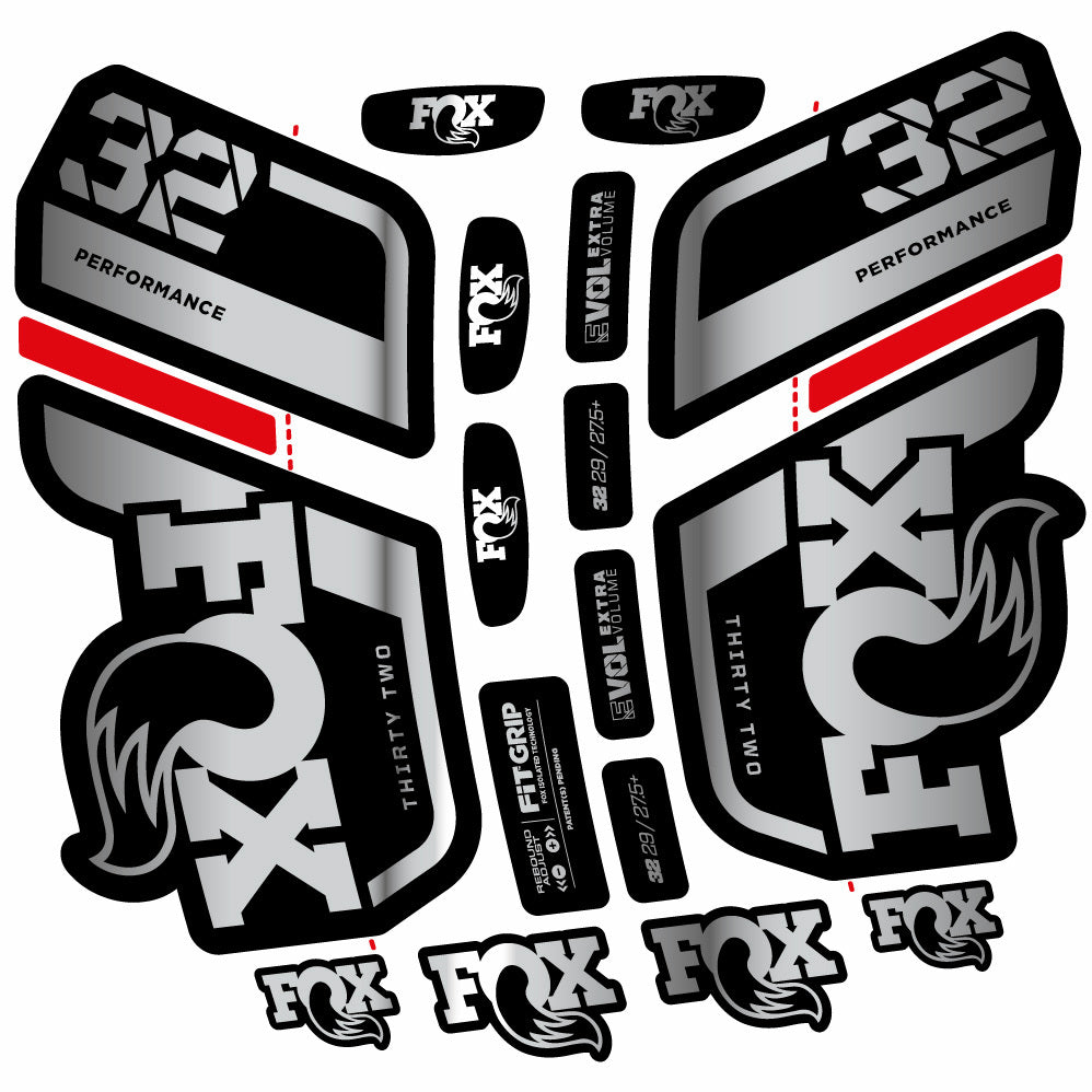 Stickers Fox 32 Performance 2022 compatibles Autocollants fourche 29"