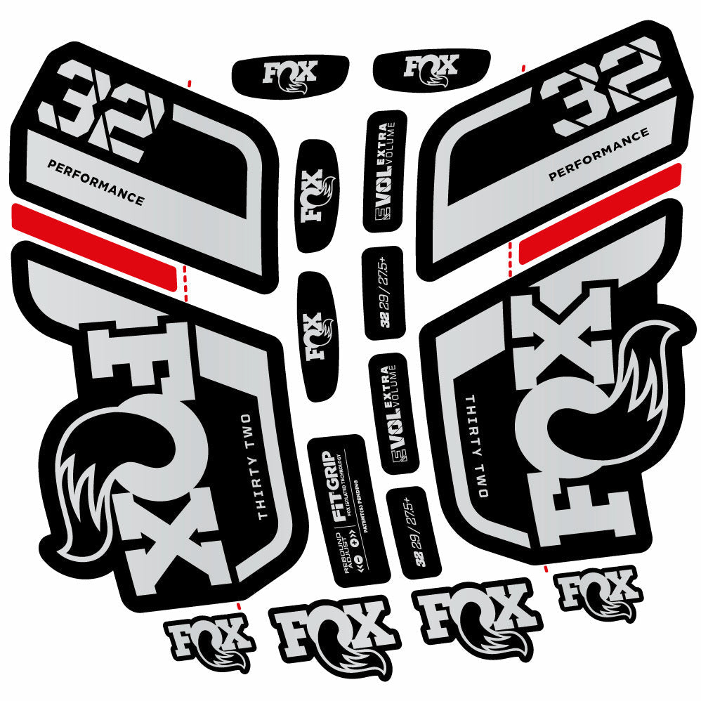 Stickers Fox 32 Performance 2022 compatibles Autocollants fourche 29"