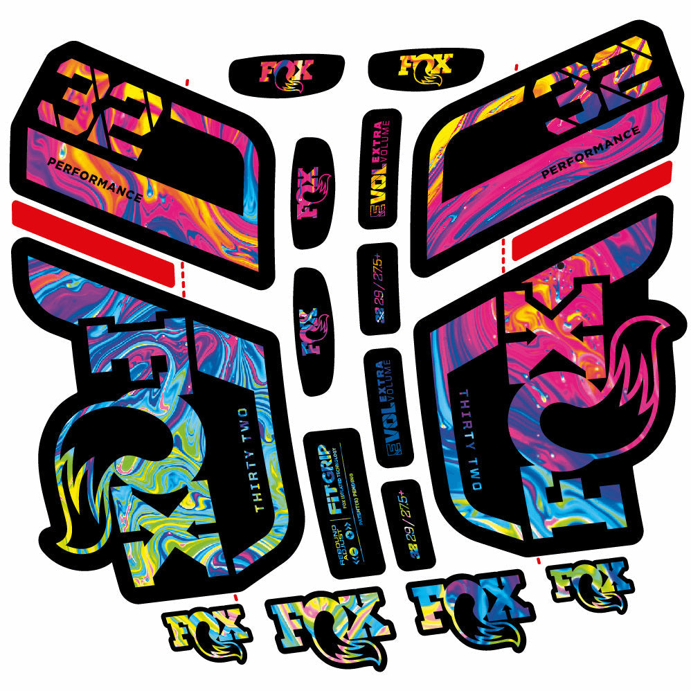 Stickers Fox 32 Performance 2022 compatibles Autocollants fourche 29"