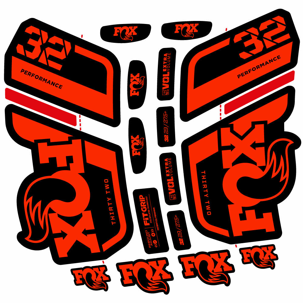 Stickers Fox 32 Performance 2022 compatibles Autocollants fourche 29"