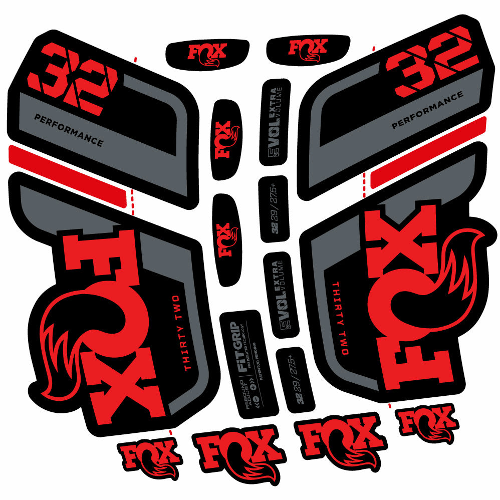 Stickers Fox 32 Performance 2022 compatibles Autocollants fourche 29"