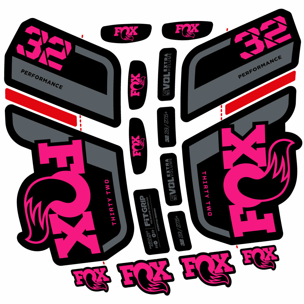 Stickers Fox 32 Performance 2022 compatibles Autocollants fourche 29"