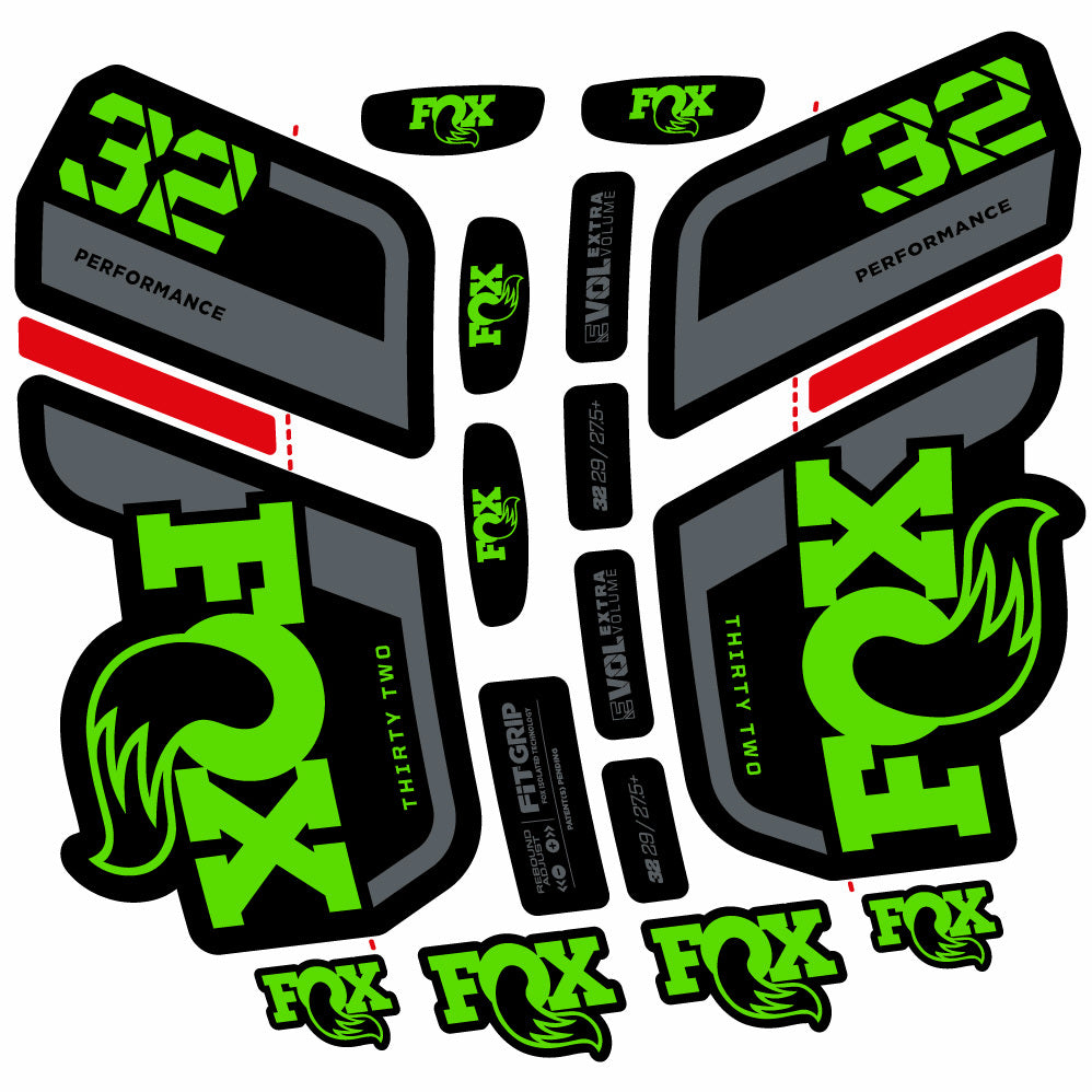 Stickers Fox 32 Performance 2022 compatibles Autocollants fourche 29"