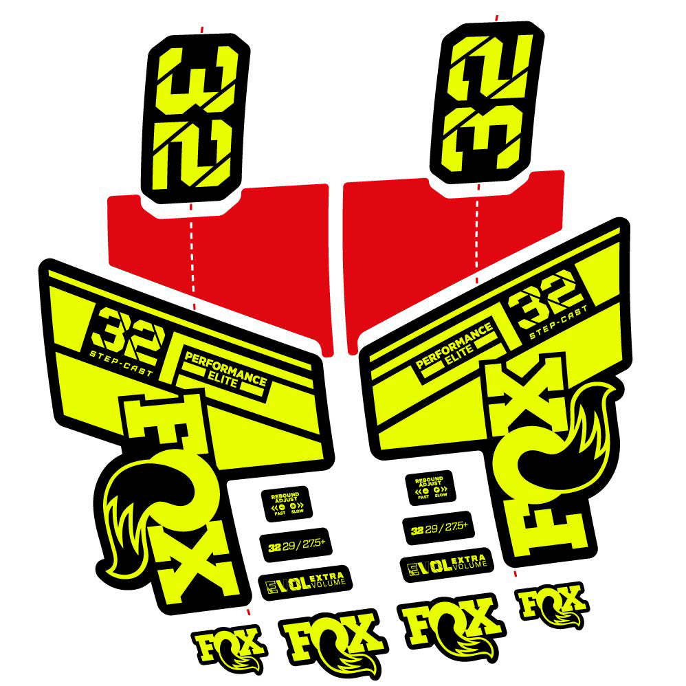 Stickers Fox 32 SC Performance Elite 2021 compatibles Autocollants fourche 29"