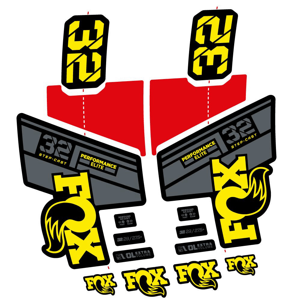 Stickers Fox 32 SC Performance Elite 2021 compatibles Autocollants fourche 29"