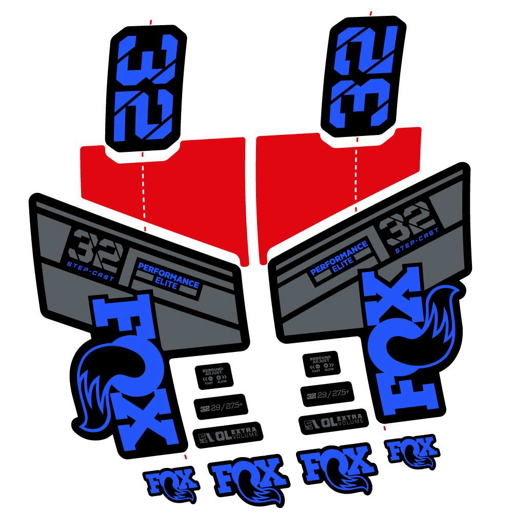 Stickers Fox 32 SC Performance Elite 2021 compatibles Autocollants fourche 29"