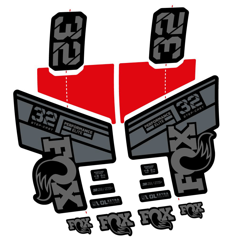 Stickers Fox 32 SC Performance Elite 2021 compatibles Autocollants fourche 29"