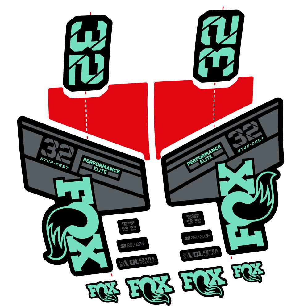 Stickers Fox 32 SC Performance Elite 2021 compatibles Autocollants fourche 29"