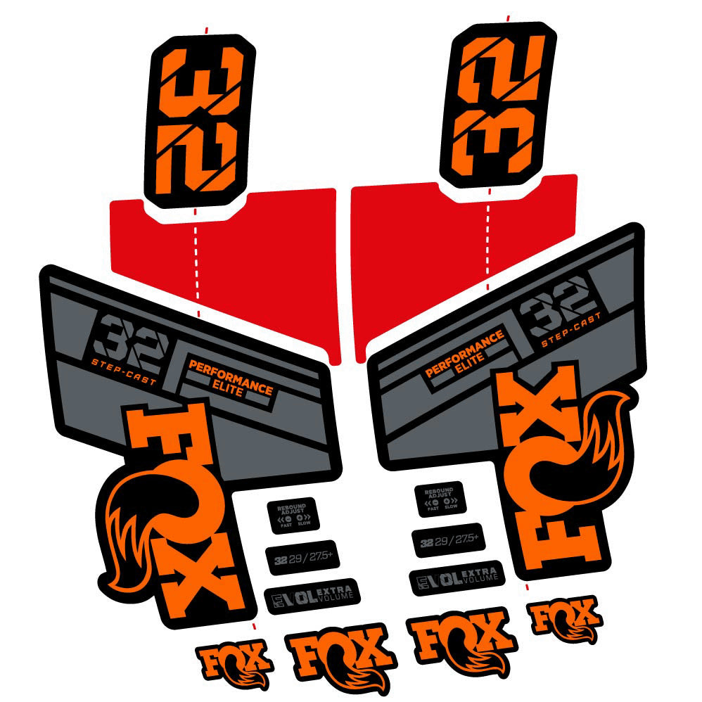 Stickers Fox 32 SC Performance Elite 2021 compatibles Autocollants fourche 29"