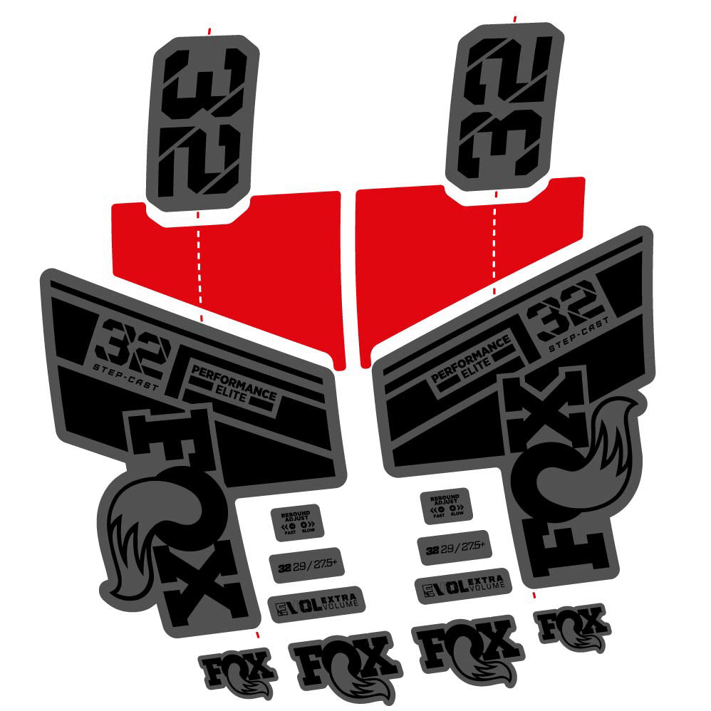 Stickers Fox 32 SC Performance Elite 2021 compatibles Autocollants fourche 29"