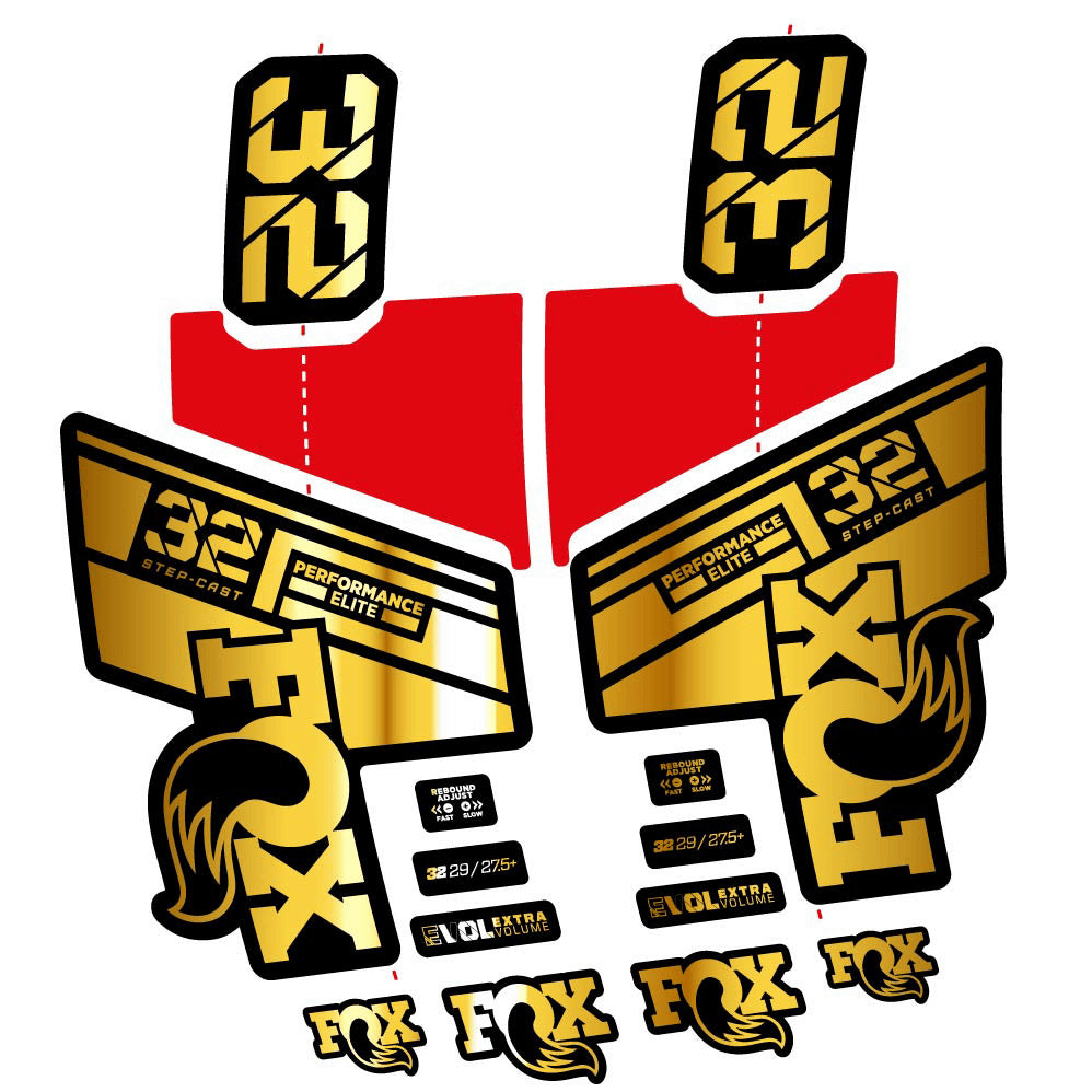 Stickers Fox 32 SC Performance Elite 2021 compatibles Autocollants fourche 29"