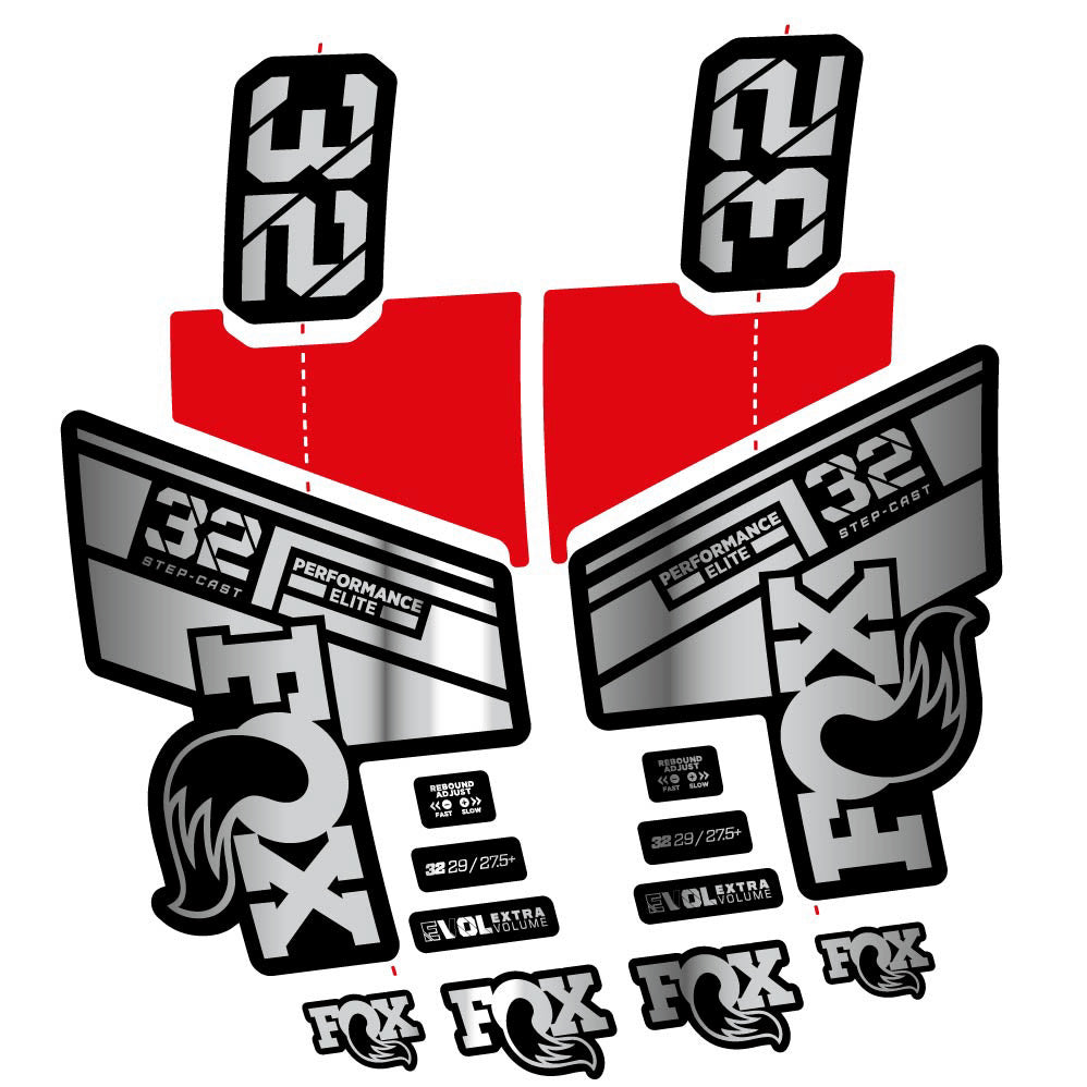 Stickers Fox 32 SC Performance Elite 2021 compatibles Autocollants fourche 29"