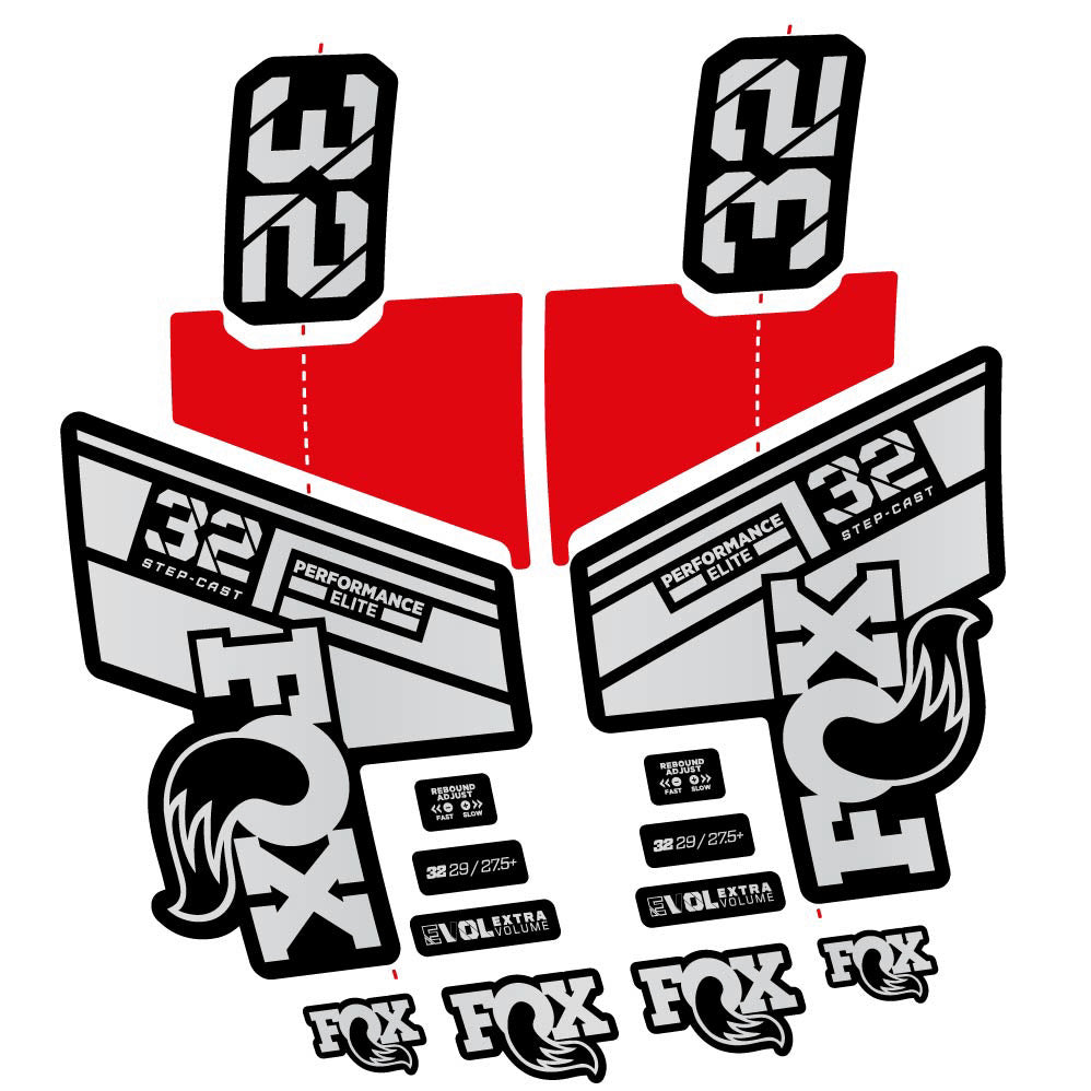 Stickers Fox 32 SC Performance Elite 2021 compatibles Autocollants fourche 29"