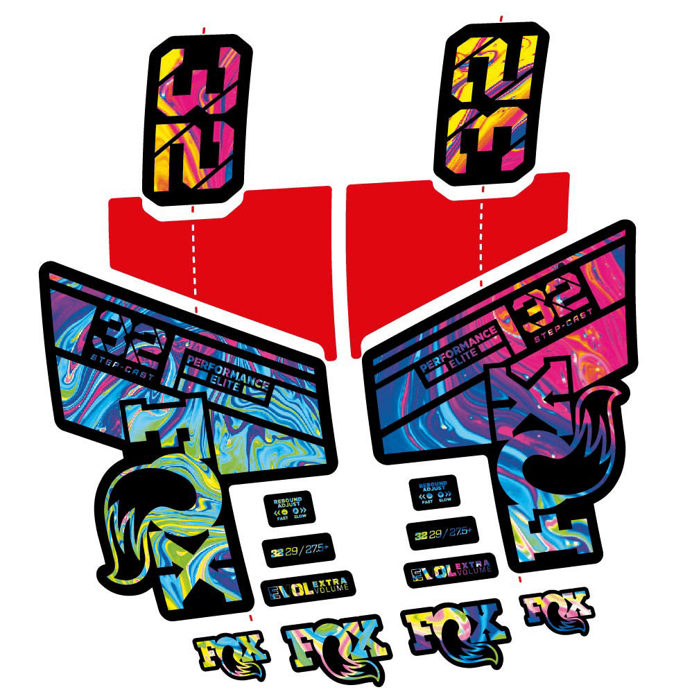 Stickers Fox 32 SC Performance Elite 2021 compatibles Autocollants fourche 29"