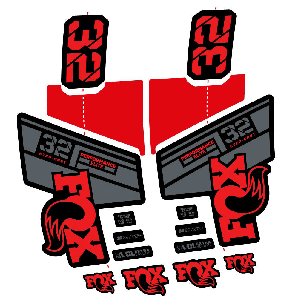 Stickers Fox 32 SC Performance Elite 2021 compatibles Autocollants fourche 29"