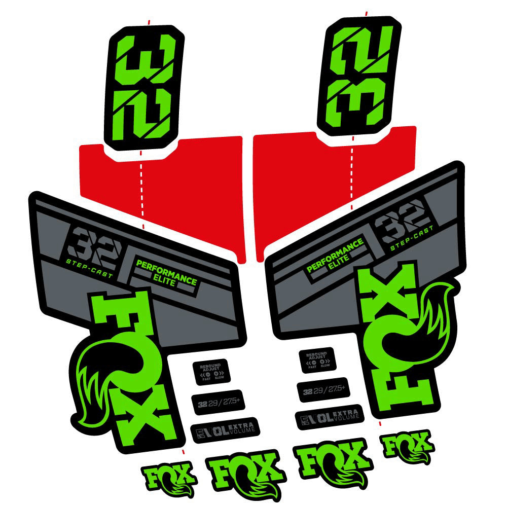 Stickers Fox 32 SC Performance Elite 2021 compatibles Autocollants fourche 29"