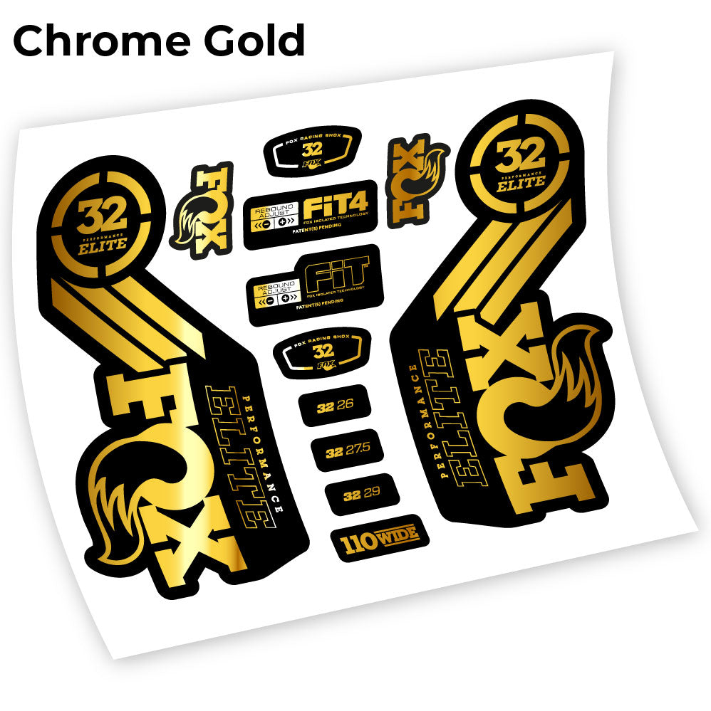 Stickers Fox 32 Performance Elite 2016 compatibles Autocollants fourche