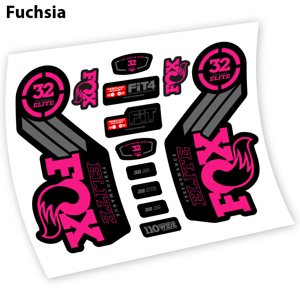 Stickers Fox 32 Performance Elite 2016 compatibles Autocollants fourche