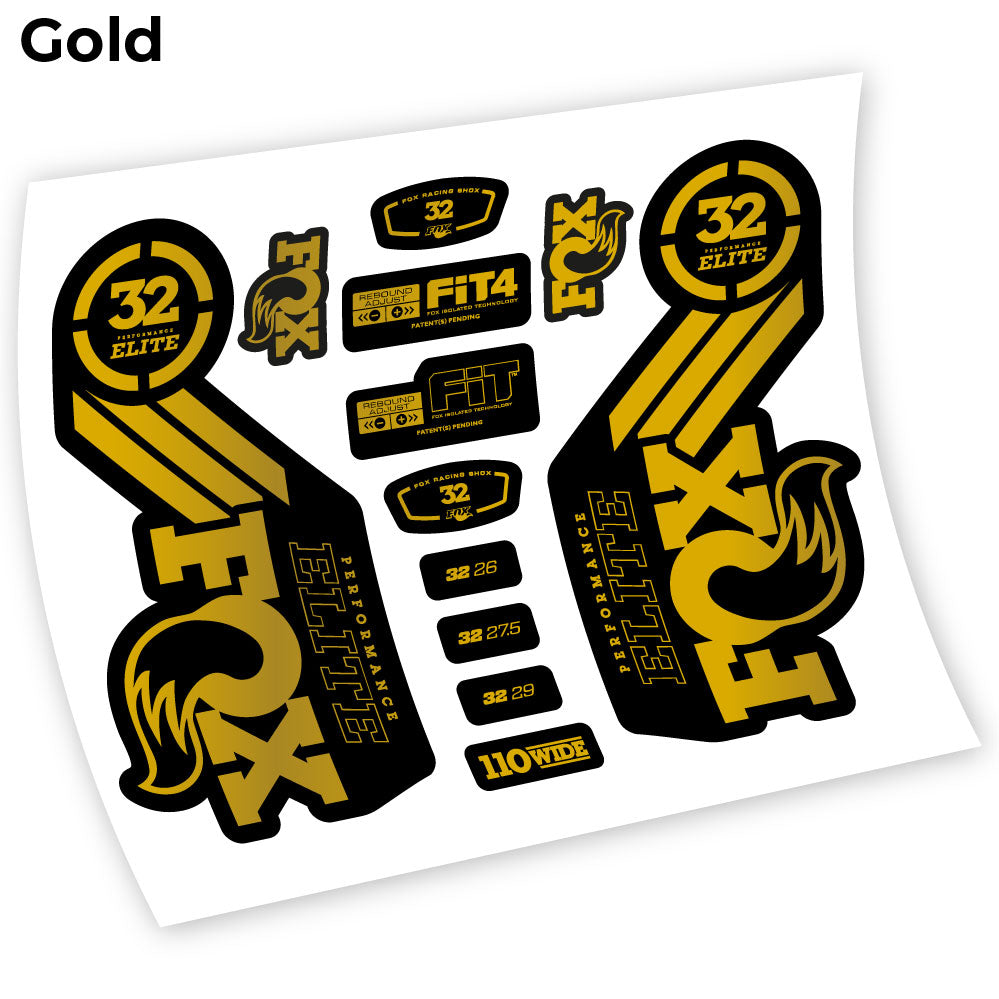 Stickers Fox 32 Performance Elite 2016 compatibles Autocollants fourche