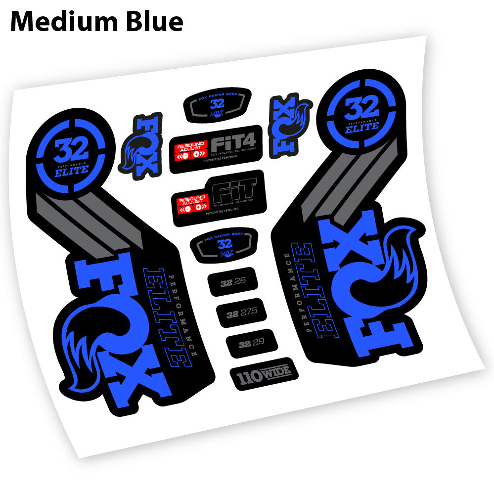 Stickers Fox 32 Performance Elite 2016 compatibles Autocollants fourche