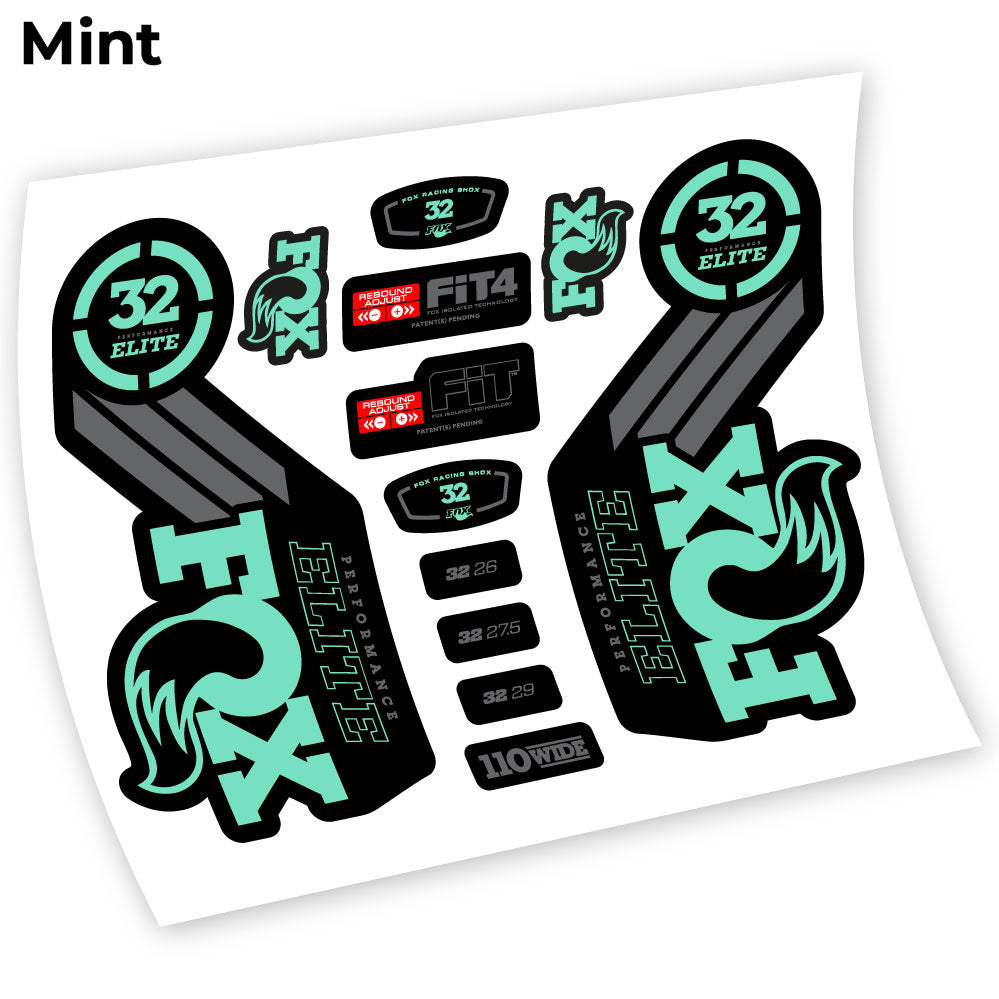Stickers Fox 32 Performance Elite 2016 compatibles Autocollants fourche