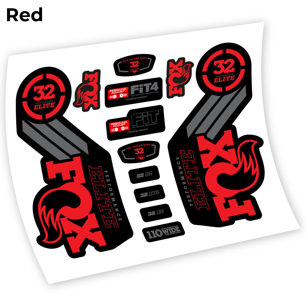 Stickers Fox 32 Performance Elite 2016 compatibles Autocollants fourche