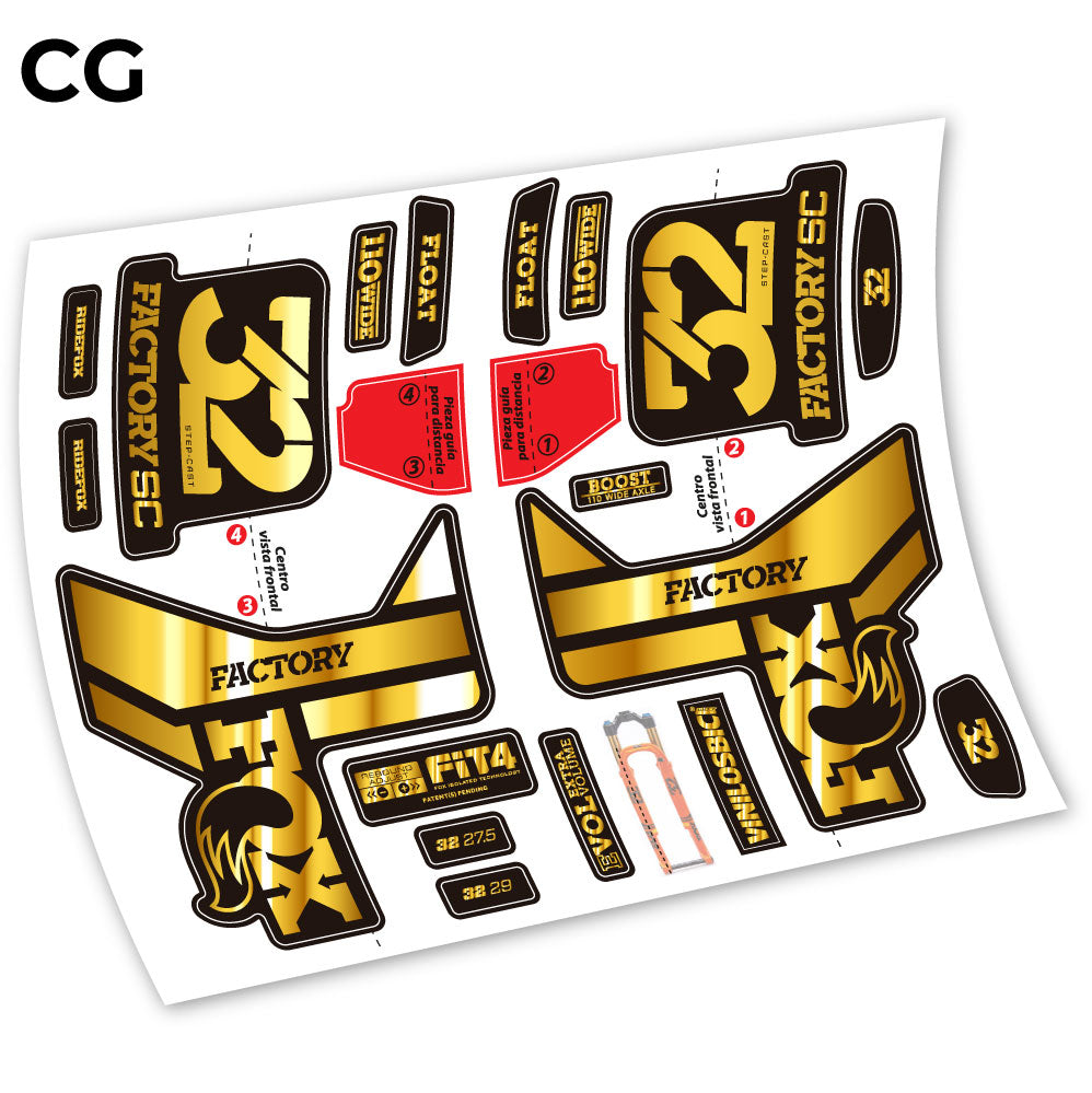 Stickers Fox 32 2019 compatibles Autocollants fourche