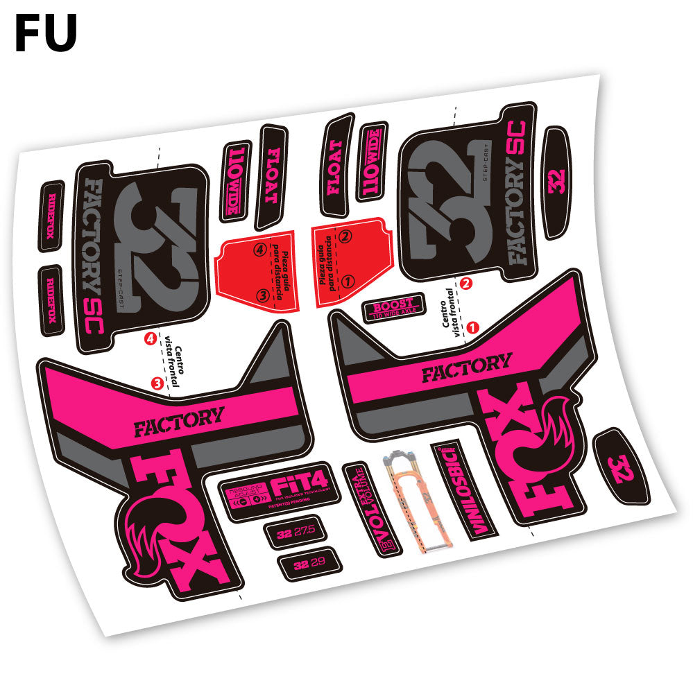 Stickers Fox 32 2019 compatibles Autocollants fourche