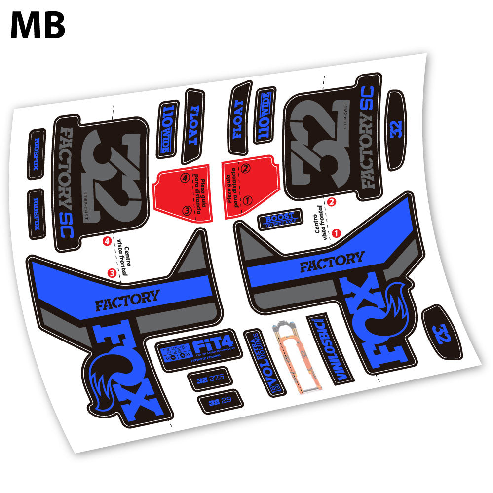 Stickers Fox 32 2019 compatibles Autocollants fourche