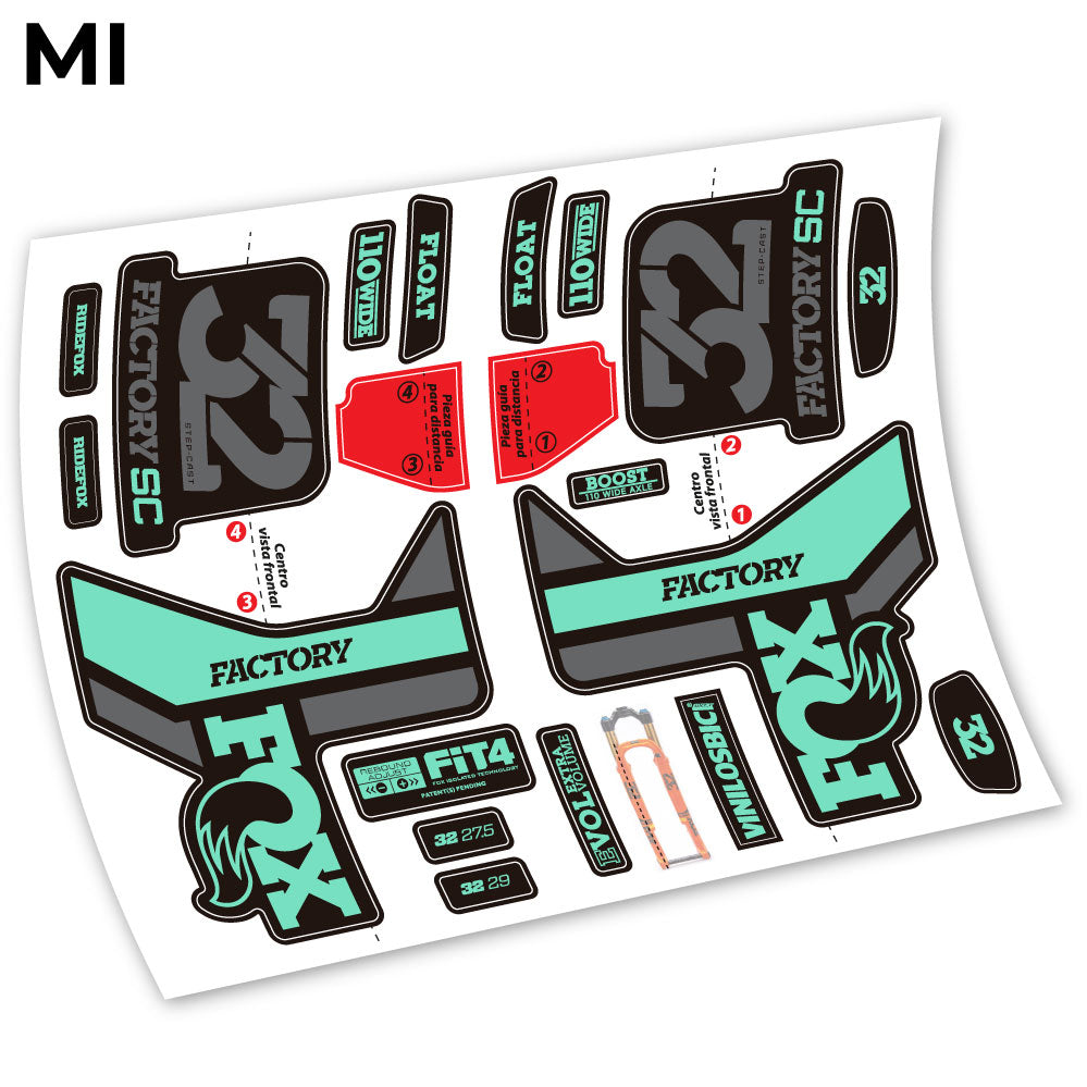 Stickers Fox 32 2019 compatibles Autocollants fourche
