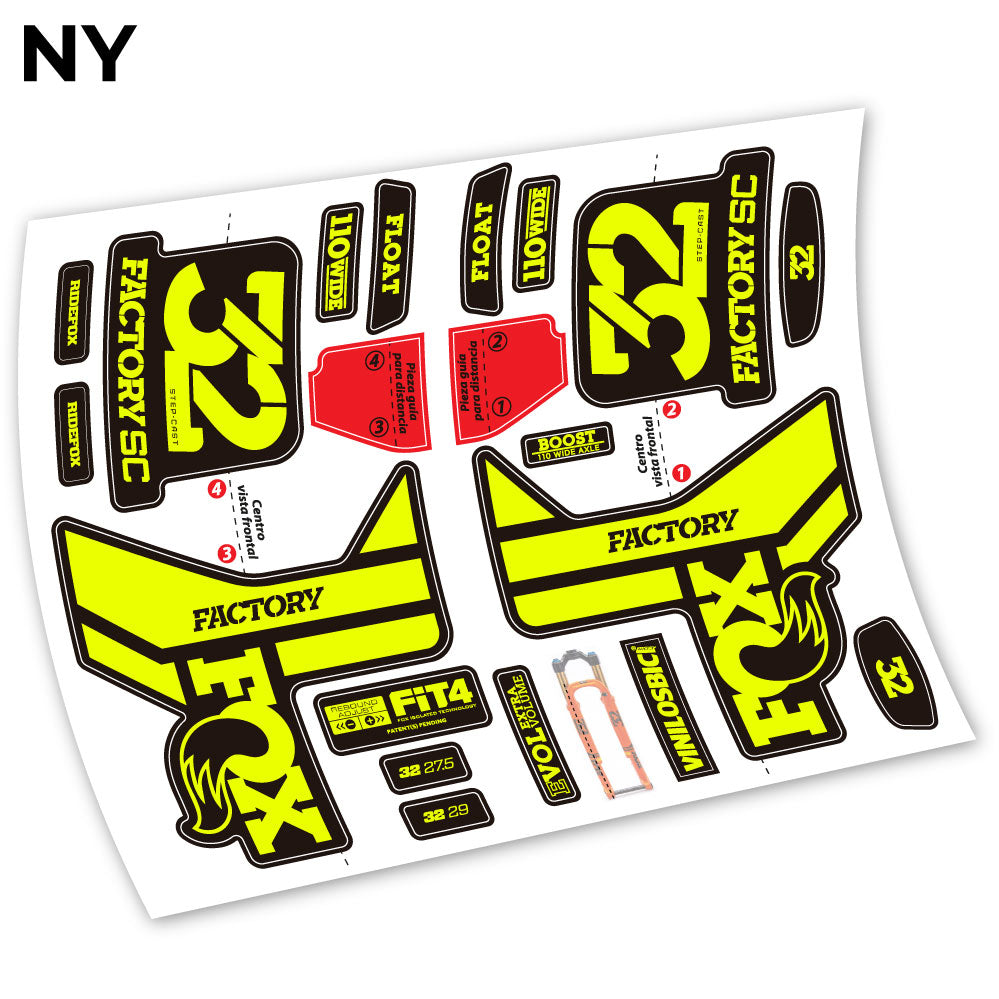 Stickers Fox 32 2019 compatibles Autocollants fourche