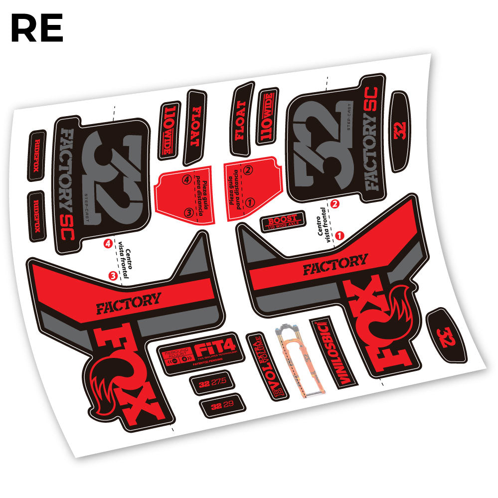 Stickers Fox 32 2019 compatibles Autocollants fourche
