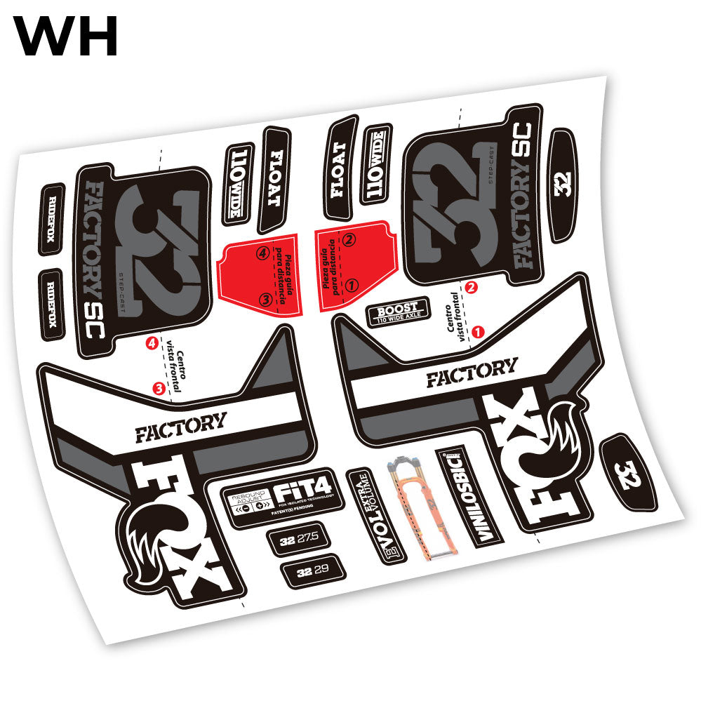 Stickers Fox 32 2019 compatibles Autocollants fourche