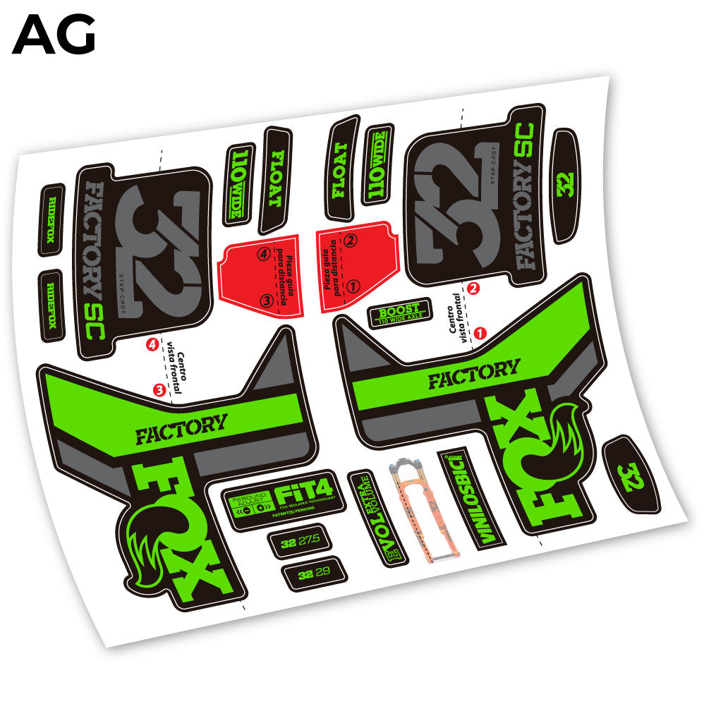 Stickers Fox 32 2019 compatibles Autocollants fourche