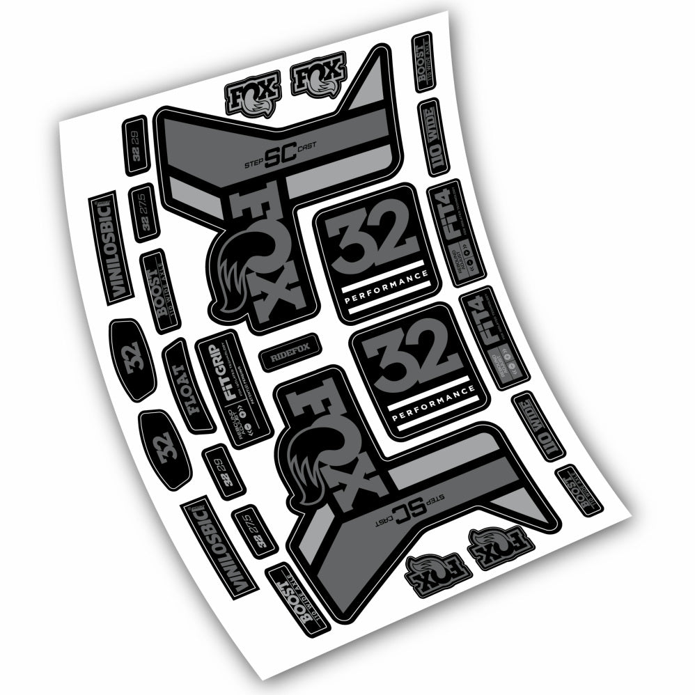 Stickers Fox 32 Performance SC 2019 compatibles Autocollants fourche 29"