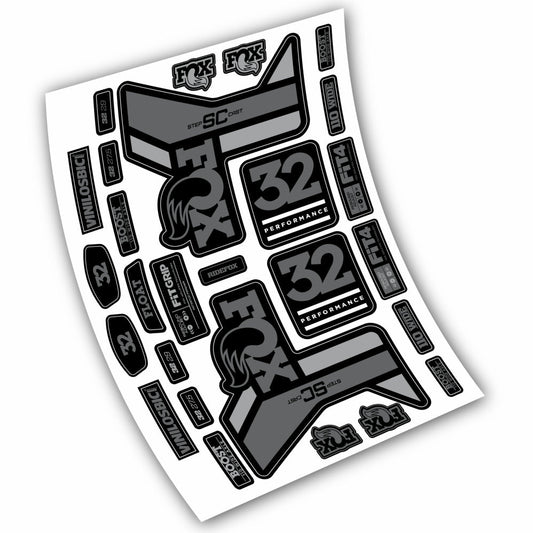 Stickers Fox 32 Performance SC 2019 compatibles Autocollants fourche 29"