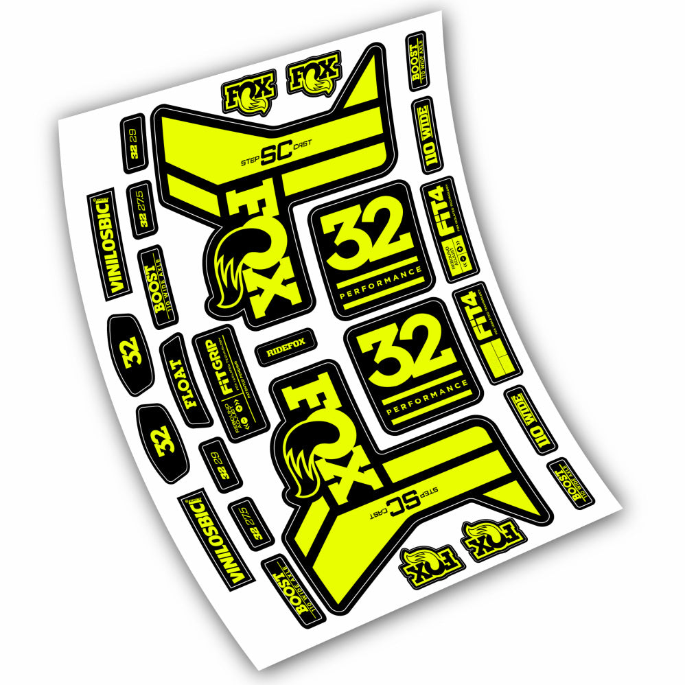 Stickers Fox 32 Performance SC 2019 compatibles Autocollants fourche 29"